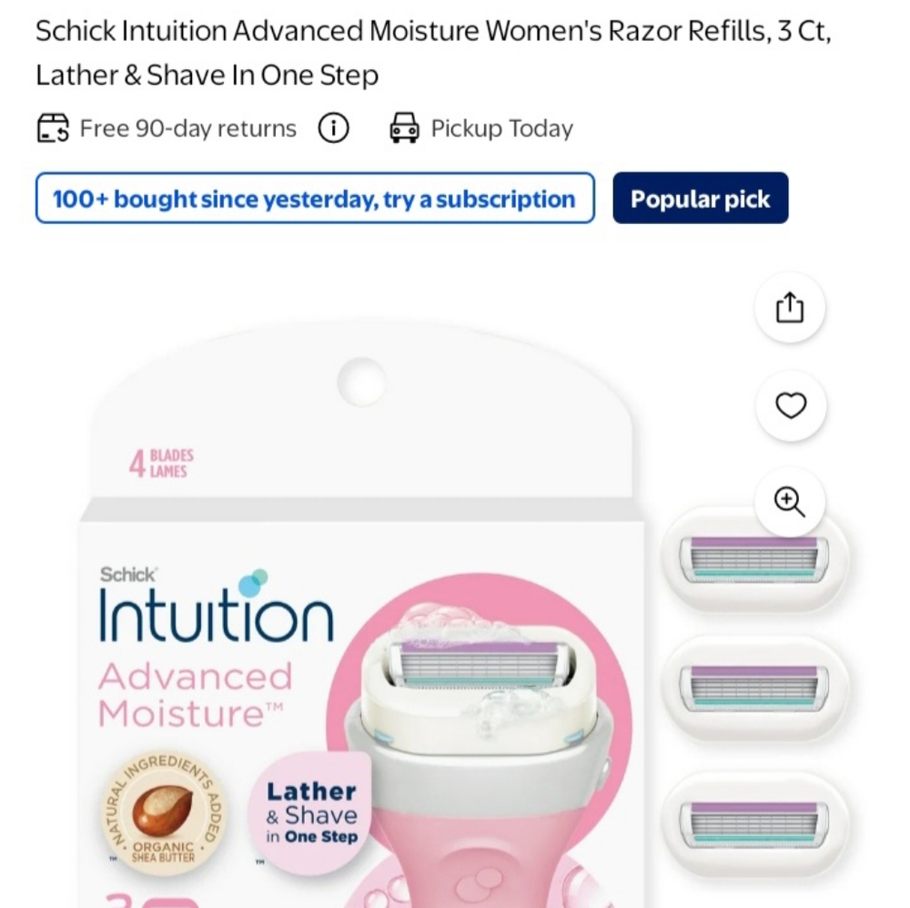 Schick Intuition Women's Razor Refills